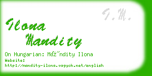 ilona mandity business card